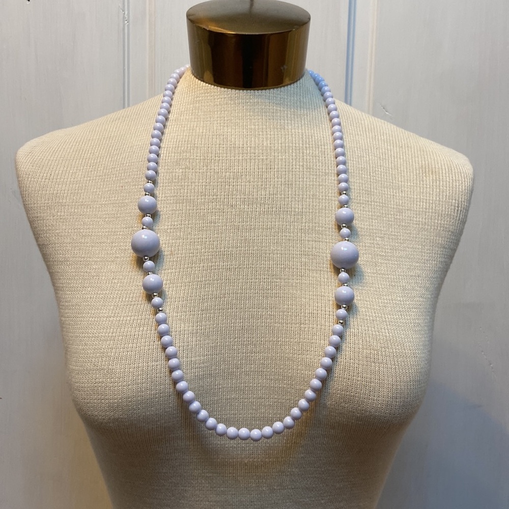 🎉FINAL PRICE🎉 Lavender Large and Small Bead Necklace